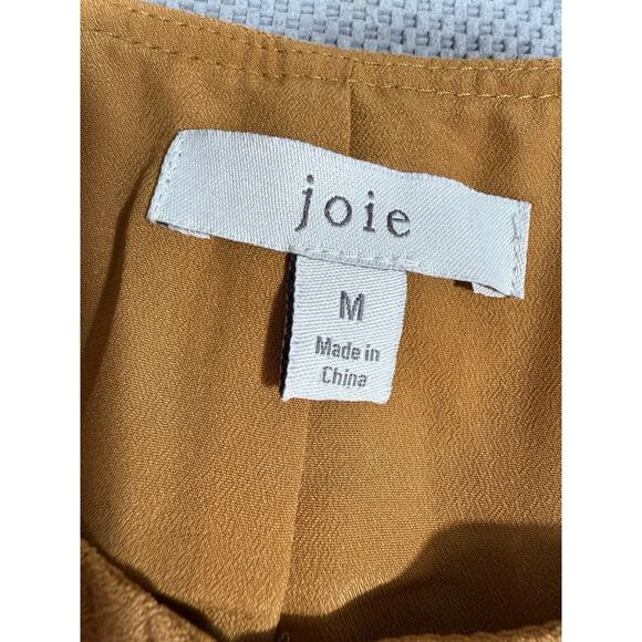 Joie Camel Tan Sleeveless Belted Shift Dress Size M - Picture 6 of 7